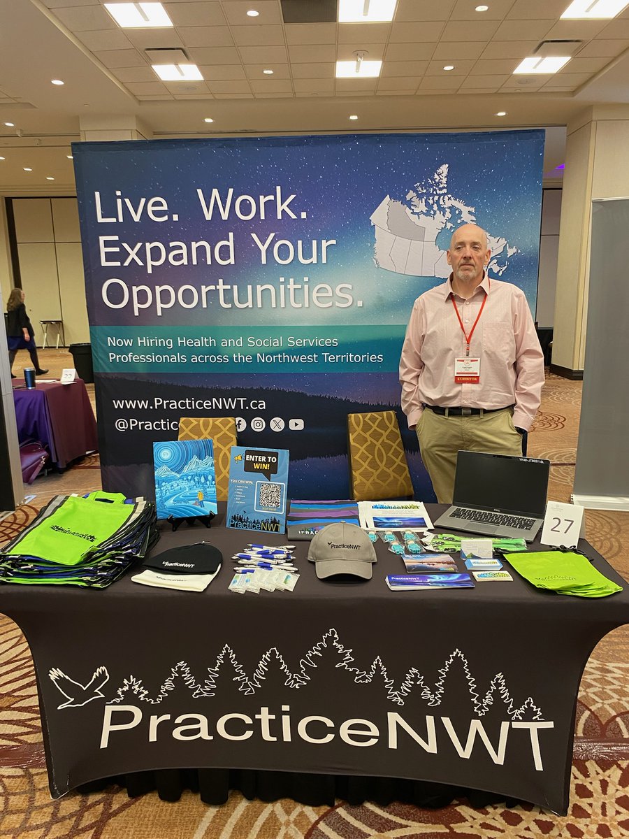 PracticeNWT's tweet photo. 🚨 We’re at the #NPAC2025 Conference in Toronto! 🚨 Come meet Frank at the PracticeNWT booth &amp; learn about exciting career opportunities for Nurse Practitioners in the #NWT! 
#NursePractitioners #NursingOpportunities  
#NPAC2025 #PracticeNWT #NursePractitioners #NPAC2025Toronto https://t.co/Z3OEZ4RqLY