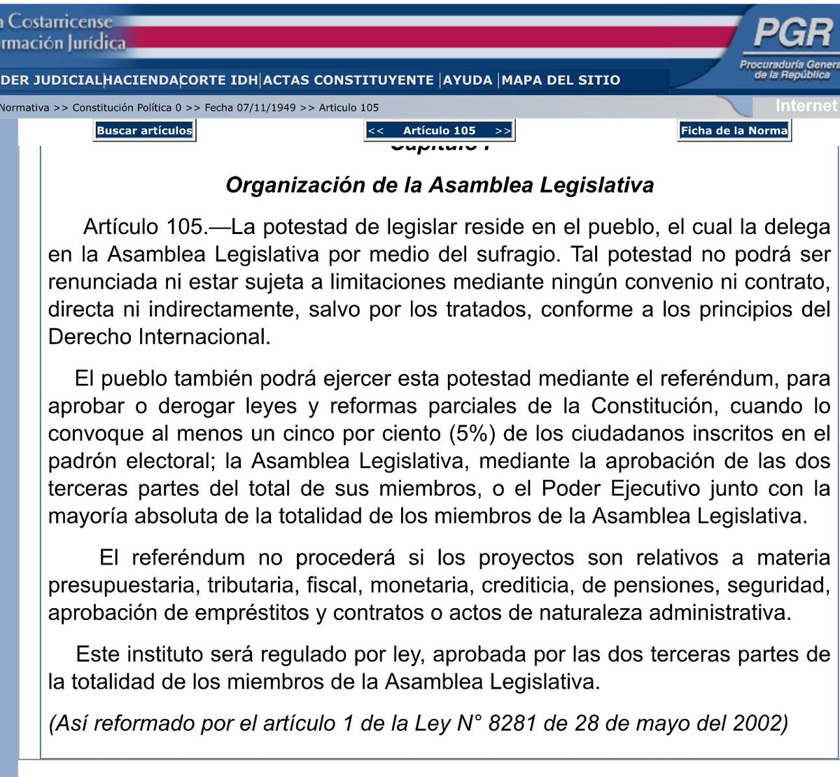 Hola! 🤔

1-El proyecto de Pilar era un proyecto populista e inconstitucional. 
2-La Asamblea Legislativa no está facultada para eliminar partes de la Constitución Política que están expresamente reguladas. La única forma de hacerlo es creando una Nueva Constitución y para eso se