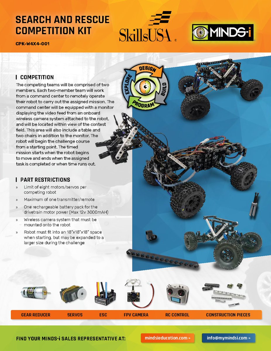 Tech_Labs's tweet image. Build. Program. Rescue. 🛠️ Compete in the ultimate robotics challenge with the MINDS-i Education Search and Rescue Kit!

 👉 okt.to/xEn0VU

 #SkillsUSA #Mindsi #RoboticsChallenge