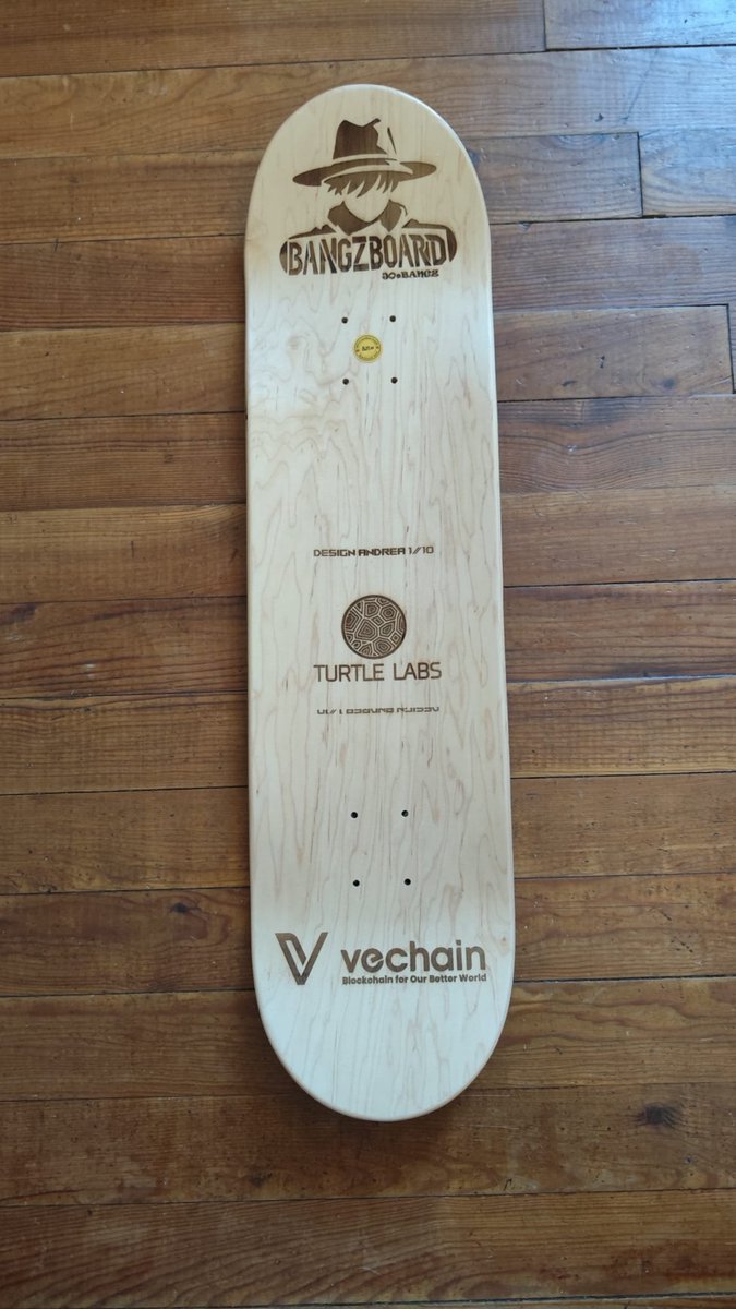 BangzBoard's tweet photo. 🛹BANGZBOARD #Phygital Sk8
💥Model: Design Andrea
🤜Size 8.25 inch
💚100% Canadian Maple Wood
🌬Edition: 10/10
👀Bonus #Skate2earn: Rewards X2
#BANGZ $BANGZ #Sk8 #Skateordie
#Vechain $VET #VeFam #RWA
#SQUAD #VNFTs #VeChainHasNFTs #Phygitals https://t.co/LXnVToma8C