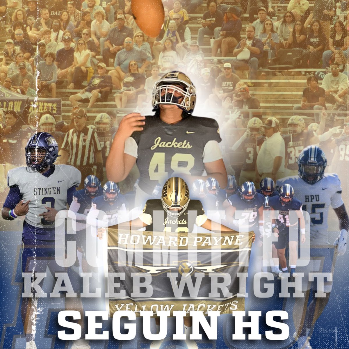 Kaleb Wright (@kaleb_wri) on Twitter photo After a conversation with my family blessed to say Iβm committed to <a href="/HPUFootball/">Howard Payne University Football</a> <a href="/CoachSnyde/">Will</a> <a href="/CoachGipson11/">Coach Gipson</a> <a href="/CoachsacksDent/">Randall "Sack Chaser" Dent π°ππ½ββοΈ</a> <a href="/coachjoegordon/">The Official Teammate of Today's Student Athlete</a> <a href="/SeguinCougarFB/">Seguin Cougar Football ππΎ</a> After a conversation with my family blessed to say Iβm committed to <a href="/HPUFootball/">Howard Payne University Football</a> <a href="/CoachSnyde/">Will</a> <a href="/CoachGipson11/">Coach Gipson</a> <a href="/CoachsacksDent/">Randall "Sack Chaser" Dent π°ππ½ββοΈ</a> <a href="/coachjoegordon/">The Official Teammate of Today's Student Athlete</a> <a href="/SeguinCougarFB/">Seguin Cougar Football ππΎ</a>