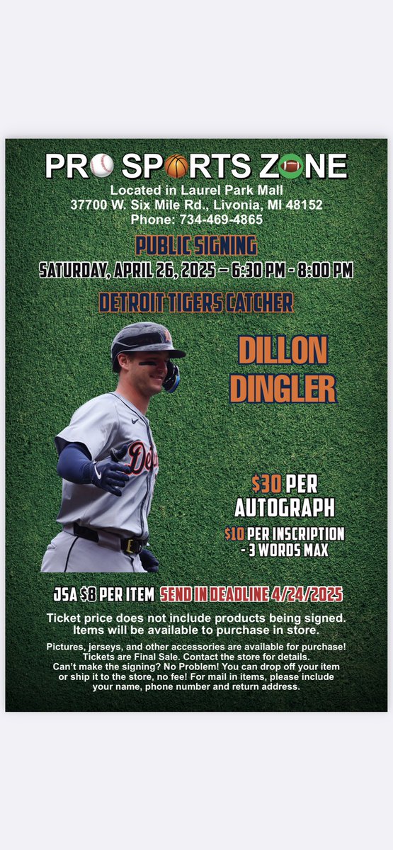 Great news Dillon Dingler will join the event .
