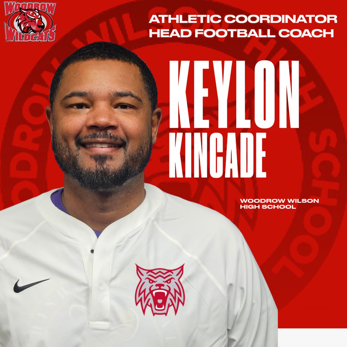 Ricklan Holmes♠️ (@ricklanholmes) on Twitter photo Congratulations <a href="/KeylonKincade/">Keylon Kincade</a> on being named Athletic Coordinator/Head Football Coach
<a href="/WoodrowFootball/">Woodrow Wilson Football</a> has the right man in charge for #HeismanHigh
Looking forward to keeping up with you all this 2025 season.
#RedStorm #TheyAreDifferent Congratulations <a href="/KeylonKincade/">Keylon Kincade</a> on being named Athletic Coordinator/Head Football Coach
<a href="/WoodrowFootball/">Woodrow Wilson Football</a> has the right man in charge for #HeismanHigh
Looking forward to keeping up with you all this 2025 season.
#RedStorm #TheyAreDifferent