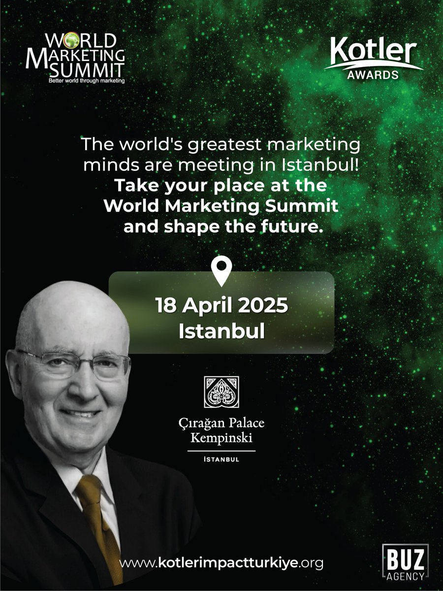 kotlerimpact's tweet photo. World Marketing Summit, founded by Prof. Philip Kotler, is taking place in Istanbul on April 18th!

We are excited to welcome our speakers and guests at the iconic Çırağan Palace, together with our Turkish partner, Buz Agency.

Let the countdown begin for a day full of insights, inspiration, and innovation in the world of marketing.

#WorldMarketingSummit #WMS2025 #PhilipKotler #ÇırağanPalace #BuzAgency #MarketingInnovation