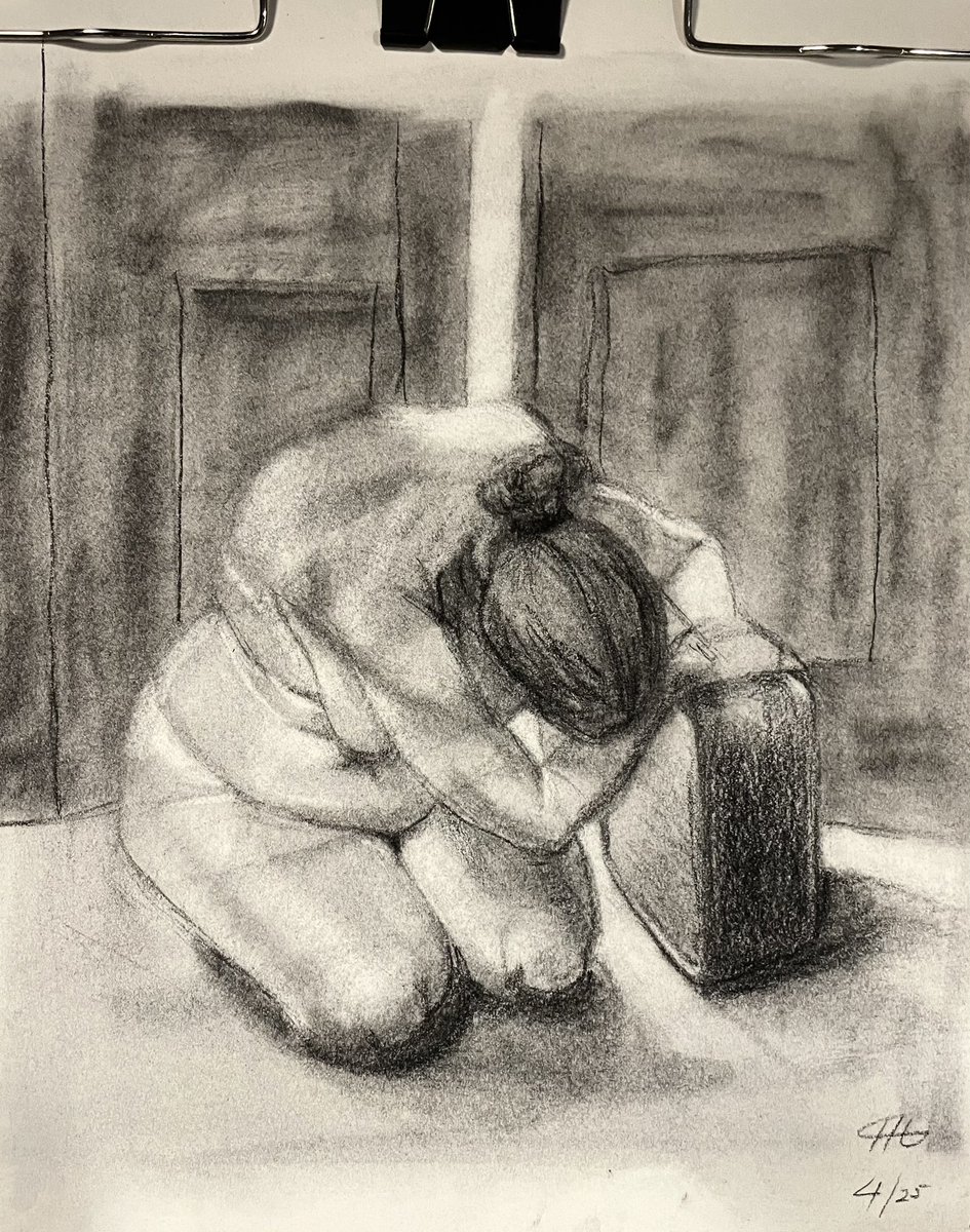 sometimes is hard to let go. 
14x17 charcoal study 
#charcoaldrawing #figuremodel #figuredrawing #artmodel #figurativeart