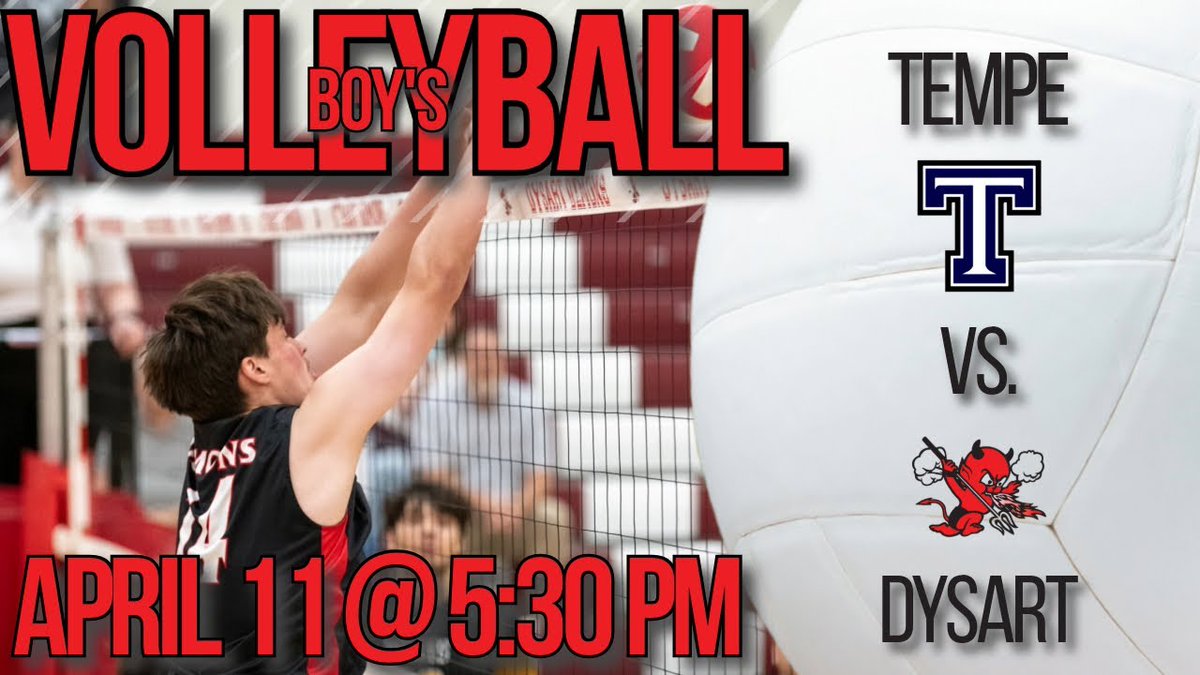 DSB Live will be broadcasting your boy's volleyball game against Tempe High School at 5:30pm at youtube.com/watch?v=qAF0Dv…. If you cannot be there in-person to cheer on your Demons, join us on YouTube. You can watch the game for free from anywhere.