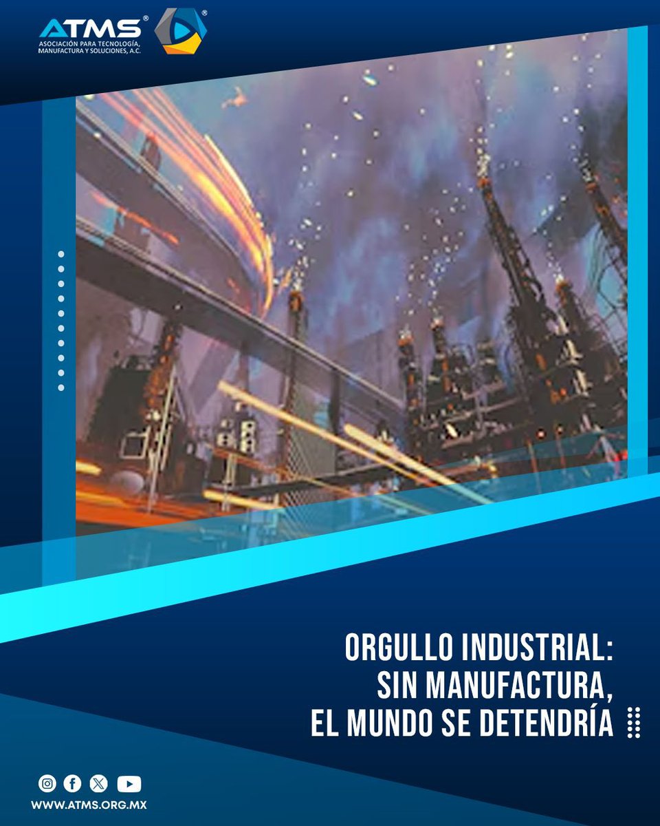 atms_mx's tweet photo. 🌎  Sin la manufactura, no tendríamos autos, celulares ni infraestructuras. 🏭 Cada tornillo y cada engranaje mueven el mundo.
Hoy, celebremos la labor de todos los que hacen esto posible. 🙌🏼 ¿Qué producto industrial crees que es el más esencial? 💬
Visita https://t.co/PCKRn1mbj0 https://t.co/DOtWeG9w5a