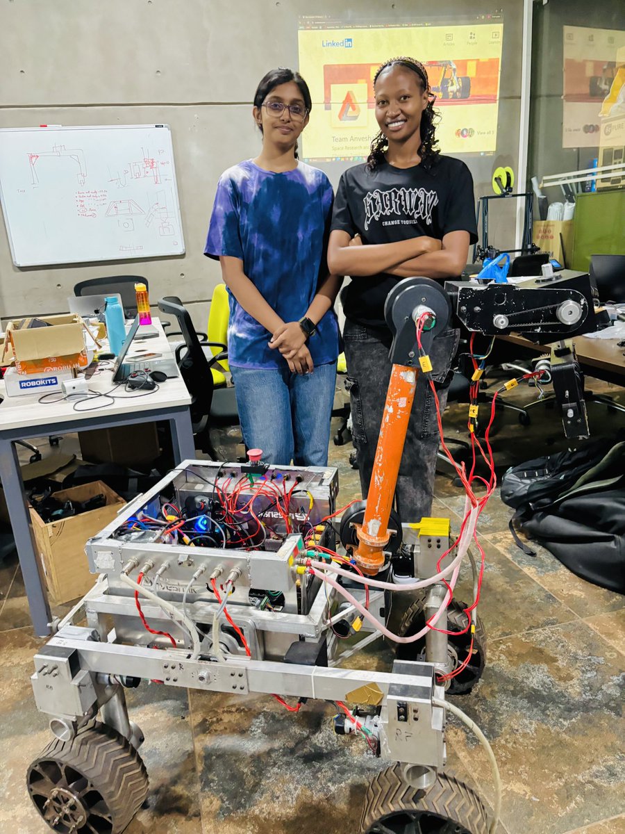 3D_roboticsLab's tweet photo. One of our robotics team members, Debora Jacob, proudly represented Tanzania at IIT Madras in India through a two week student exchange program. Her participation in the RIEP initiative helped foster global collaboration in research, tech and entrepreneurship. https://t.co/Txj2YNywNb