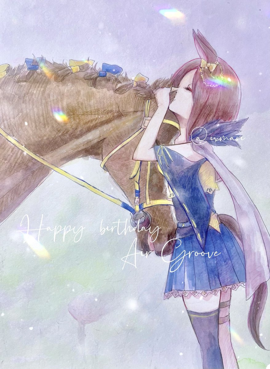 こっちの垢で完成したの載せてなかったから、ル誕とエアちゃん誕のやつ記録として載せておきます𐔌՞ᱹ ﹼ ̫ ᱹ՞𐦯