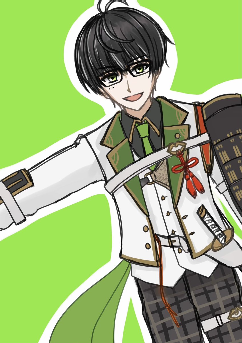 「#4月11日は篭手切江極実装記念日 アップミスで大遅刻した上に再掲でごめんね 素」|楓⛩Laurantのイラスト