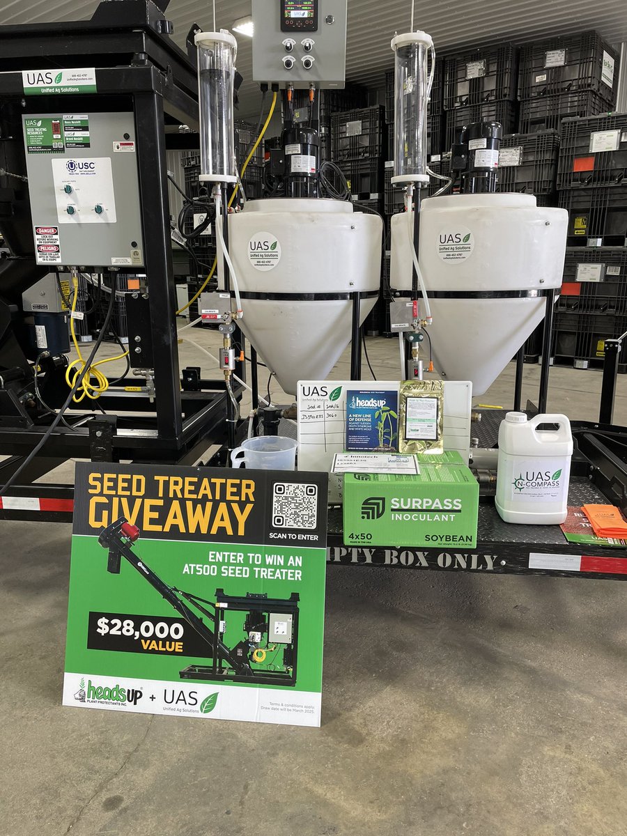 HeadsUpST's tweet photo. This week we were with @unified_ag in Omaha to haul a brand new AT500 to the winner of our treater contest! Congratulations to Evan Meyer. 

We spent Wednesday at Evan’s shop in Marysville, KS, setting up, and then ran through some corn and beans! Videos coming soon. https://t.co/kTsDDWZWwn