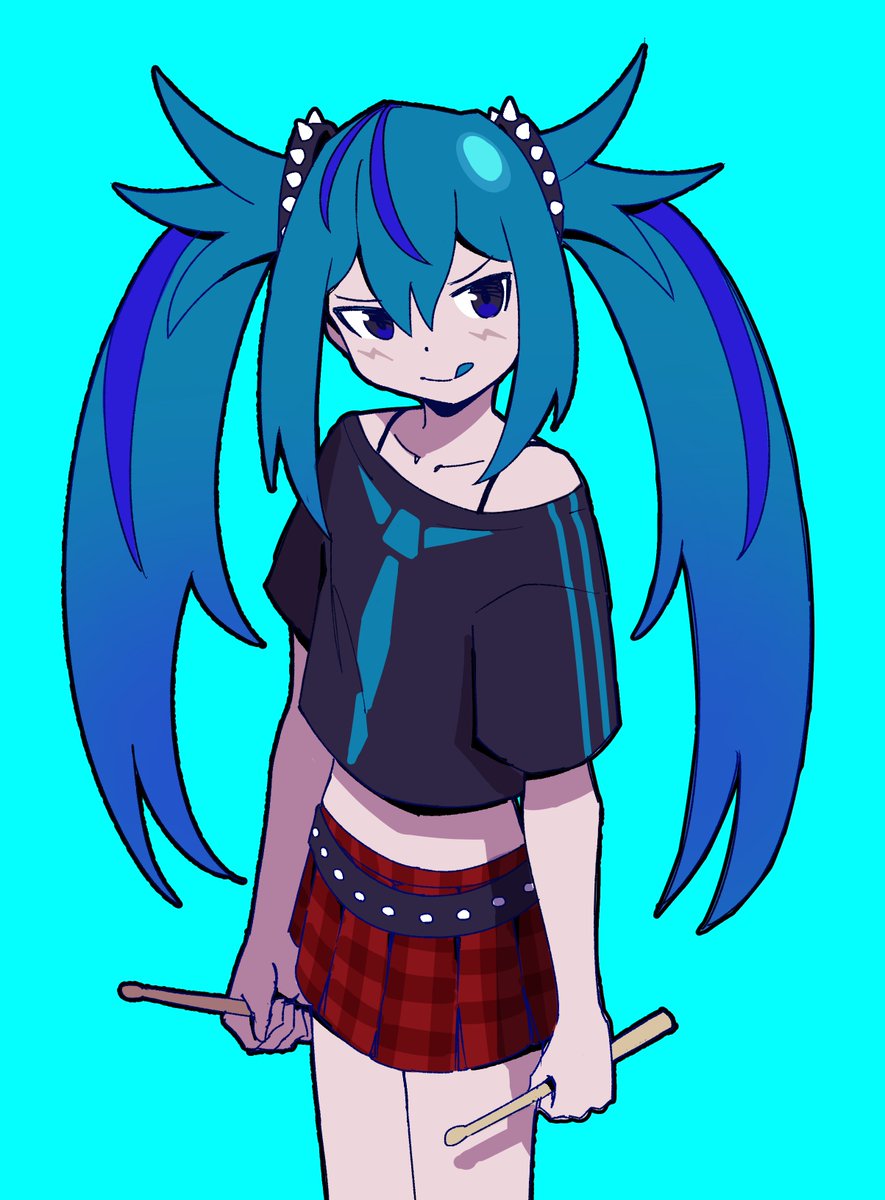 blastoisenn's tweet photo. rock miku quick drawing https://t.co/y2BVYyv4yB