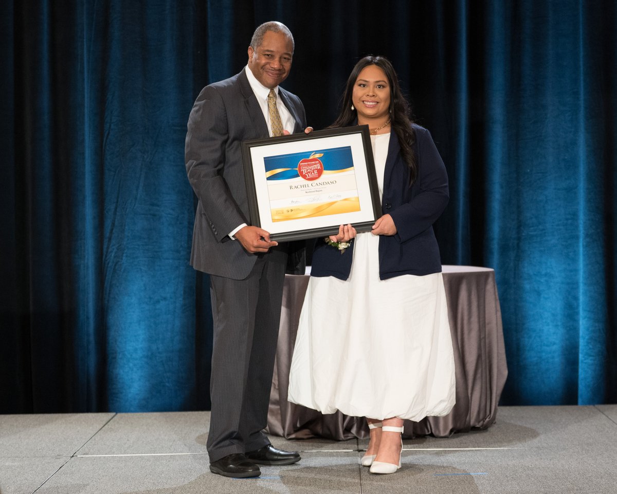 ncpublicschools's tweet photo. Congratulations to Pitt County Schools' Rachel Candaso, the 2025 Burroughs Wellcome Fund North Carolina Teacher of the Year! Read more - https://t.co/N6ncmgOrOI #NCTOYPOY https://t.co/LaXWctDhtn