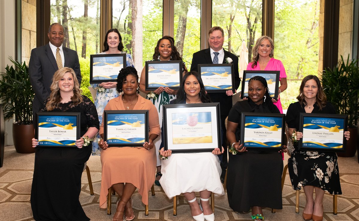 ncpublicschools's tweet photo. Congratulations to Pitt County Schools' Rachel Candaso, the 2025 Burroughs Wellcome Fund North Carolina Teacher of the Year! Read more - https://t.co/N6ncmgOrOI #NCTOYPOY https://t.co/LaXWctDhtn