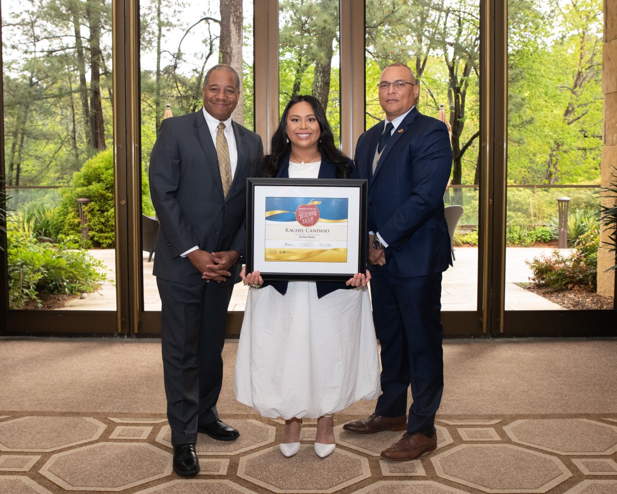 Congratulations to Pitt County Schools' Rachel Candaso, the 2025 Burroughs Wellcome Fund North Carolina Teacher of the Year! Read more - go.ncdpi.gov/bruvw #NCTOYPOY