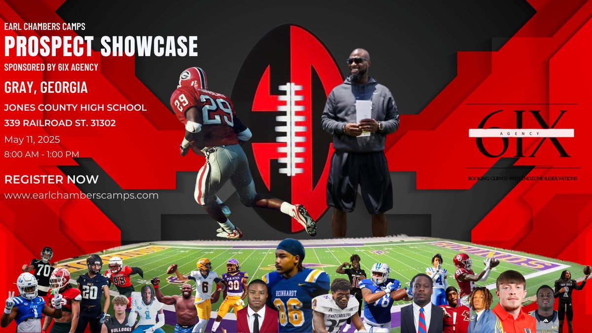 Earl Chambers Camps (@echamberscamps) on Twitter photo May 11, 2025 we are BACK Middle Ga at Jones County HS! .<a href="/Coach_Toom/">Antwan Toomer</a> your dream come true! All former JCHS alumni PLEASE feel free to come back & speak to campers! Colleges & universities whom will be in attendance will be released soon! Please register at: earlchamberscamps.com May 11, 2025 we are BACK Middle Ga at Jones County HS! .<a href="/Coach_Toom/">Antwan Toomer</a> your dream come true! All former JCHS alumni PLEASE feel free to come back & speak to campers! Colleges & universities whom will be in attendance will be released soon! Please register at: earlchamberscamps.com