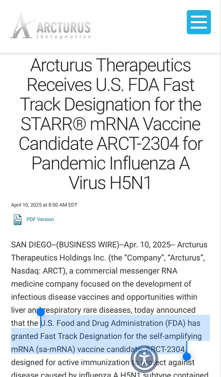 RenzTom's tweet photo. 🚨🚨🚨EMERGENCY ALERT: The FDA is fast tracking saRNA!

This will be the most importantly test of @SecKennedy by far. This saRNA poison has the potential to be contagious and become a self disseminating bioweapon. It uses modRNA just like the mRNA COVID jabs but can self replicate. This means that exposure could lead to “infection” which was one of the historic goals of self replicating vaccine research.

Stopping this is a hill worth dying on and RFK MUST intervene on this. He needs to require shedding and other studies to ensure secondary infection is not possible otherwise this has the potential to act as an STD or worse.

I’m not exaggerating when I say this is one of the greatest biological threats we’ve ever seen - even worse than COVID. 

I was tipped to this by @VigilantFox - make sure you’re following him too! 

@sayerjigmi @G_W_Forum @dr_edwardgroup @itsmarlamaples