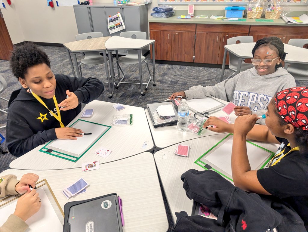 JenniferMJobe's tweet photo. Been busy pulling small groups to help prep for the math STAAR test. 6th grade is busy working on reviewing integers with a fun twist! #IntegerWar #Connect4
@CampbellGators @angie_yurch @RashadBolt https://t.co/ddiFVyo4XY