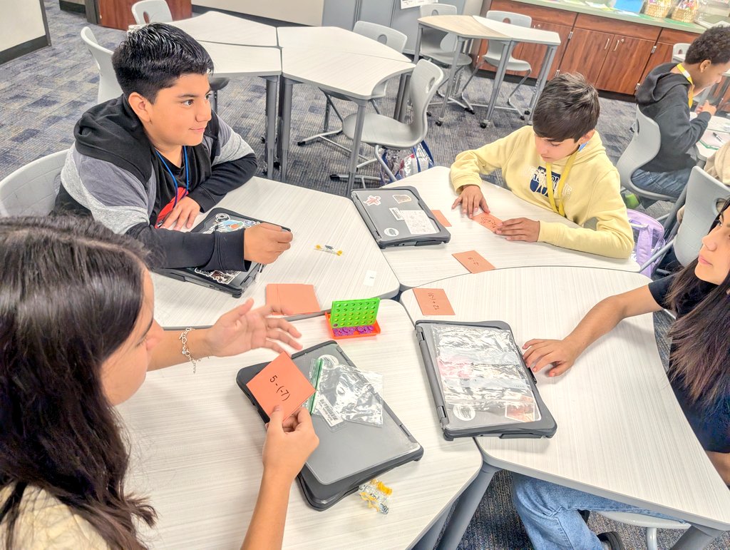 JenniferMJobe's tweet photo. Been busy pulling small groups to help prep for the math STAAR test. 6th grade is busy working on reviewing integers with a fun twist! #IntegerWar #Connect4
@CampbellGators @angie_yurch @RashadBolt https://t.co/ddiFVyo4XY