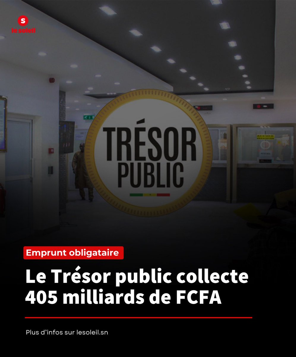 Dans un communiqué publié ce vendredi 11 avril, le Trésor public renseigne avoir collecté 405 milliards de FCFA dans son opération d’emprunt obligataire par appel public à l’épargne. Ce alors que le montant initialement sollicités était de 150 milliards de FCFA.

Plus d’infos ici