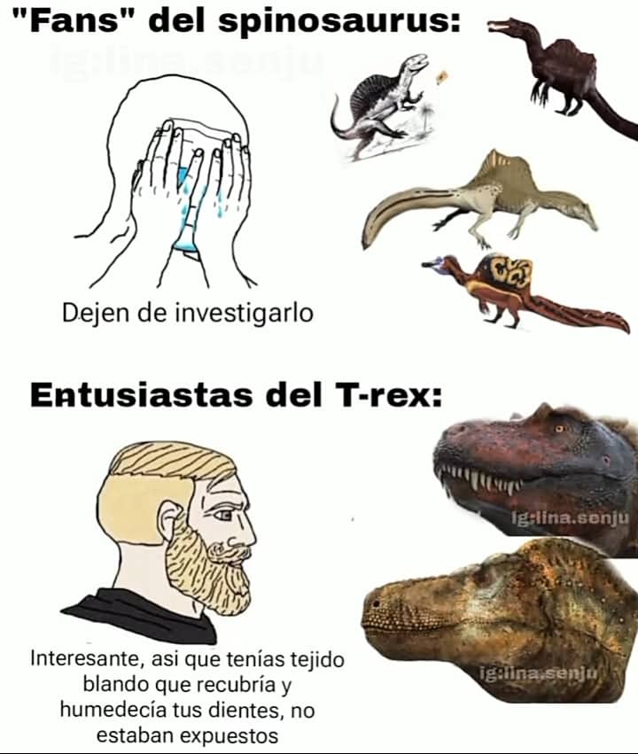 ¿Todavía quedan fans del Spinosaurus?
Ya es hasta triste