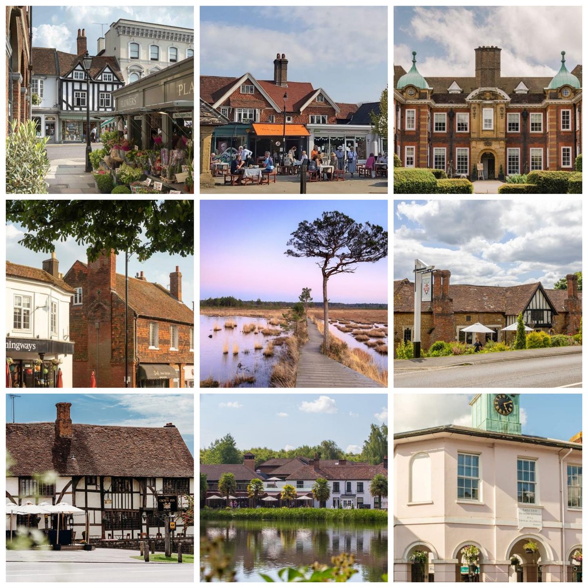VisitSurrey's tweet photo. From the beautiful market towns of Farnham, Godalming and Haslemere to idyllic villages like Cranleigh, Chiddingfold and Frensham, and the pristine countryside in between, the south west Surrey borough of Waverley is the perfect destination to explore: https://t.co/YTP18KpK7o ✨ https://t.co/EpJ6zbrTpk