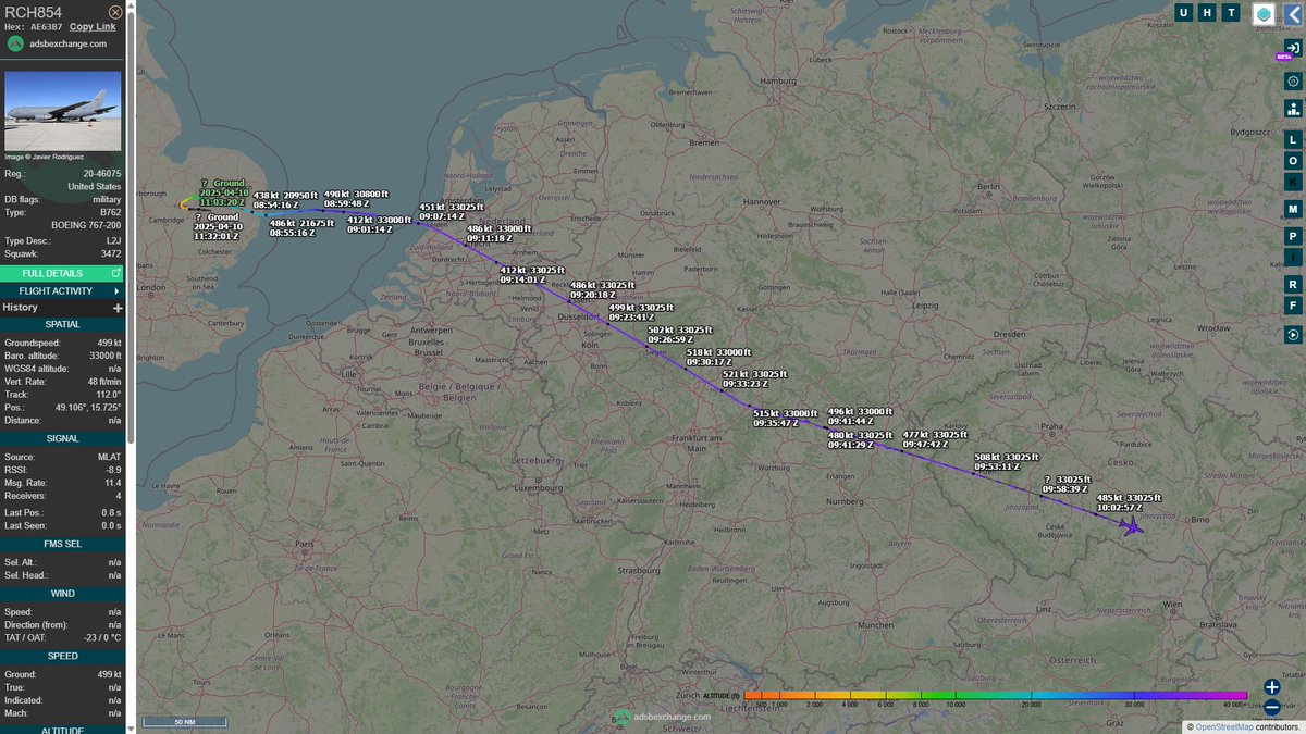 wesleyb1989's tweet photo. April11:
#RCH854
#AE63B7 (20-46075)
#USAF #B762 KC-46A #Pegasus #KC64
BOEING 767-200
(#NLspot #Planespotting #Nikon #P950 #P1000 #Aviation #Avgeek #ADSB) https://t.co/zQSgvpw5JS