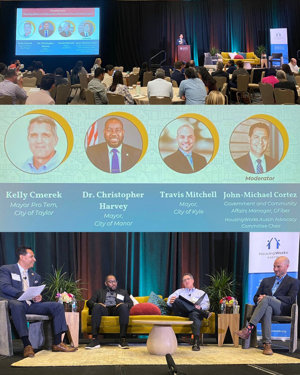 Central Texas leaders came together to talk growth, housing, and the power of regional collaboration at the 2025 <a href="/HousingWorksATX/">HousingWorks Austin</a> Summit. From water infrastructure to internet (thanks for the shoutout, John-Michael!), one thing is clear: #Texas works together. 🌟