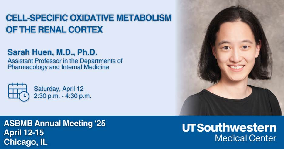 UTSW Science (@utswscience) on Twitter photo Join <a href="/DrSarahHuen/">Dr. Sarah Huen</a> for #ASBMB25 Interest Group Metabolism in cell fate decisions and physiology. Learn about her research on kidney cell-specific metabolism and after, find <a href="/UTSWMedCenter/">UT Southwestern Medical Center</a> at booth #431 to talk with our researchers and administrators about our programs in Dallas. Join <a href="/DrSarahHuen/">Dr. Sarah Huen</a> for #ASBMB25 Interest Group Metabolism in cell fate decisions and physiology. Learn about her research on kidney cell-specific metabolism and after, find <a href="/UTSWMedCenter/">UT Southwestern Medical Center</a> at booth #431 to talk with our researchers and administrators about our programs in Dallas.