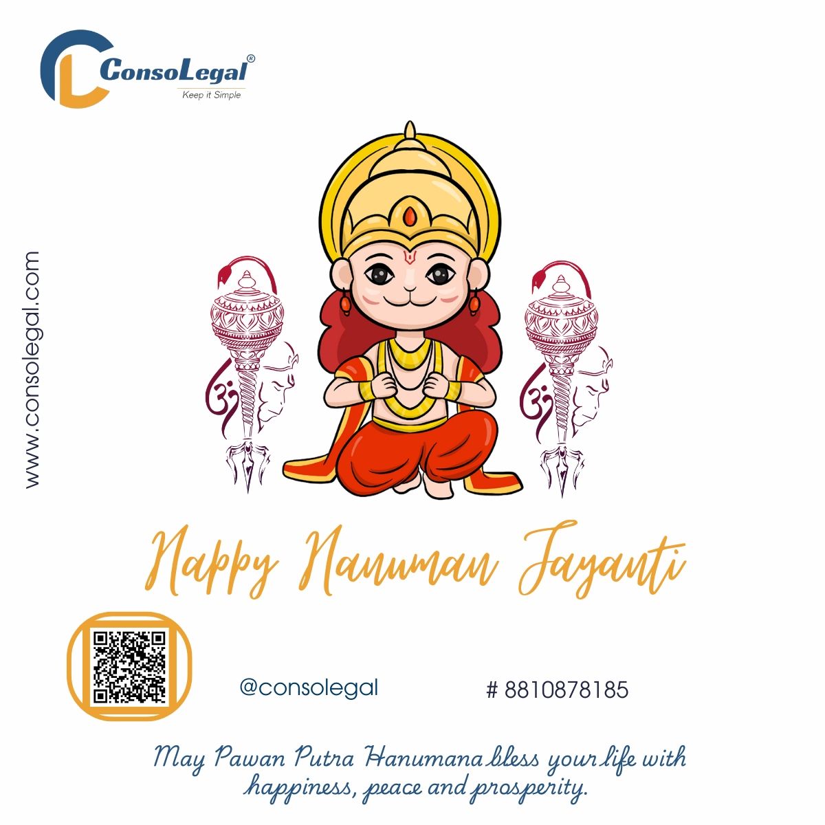 ConsoLegal's tweet photo. Strength, devotion, and loyalty - the qualities that define Lord Hanuman. May Hanuman Ji's blessings guide us on our path to success.

#HanumanJayanti #LordHanuman #Bajrangbali #HanumanJi
#startups #msme #business #company #consolegal https://t.co/JqyO7Wfi1f
