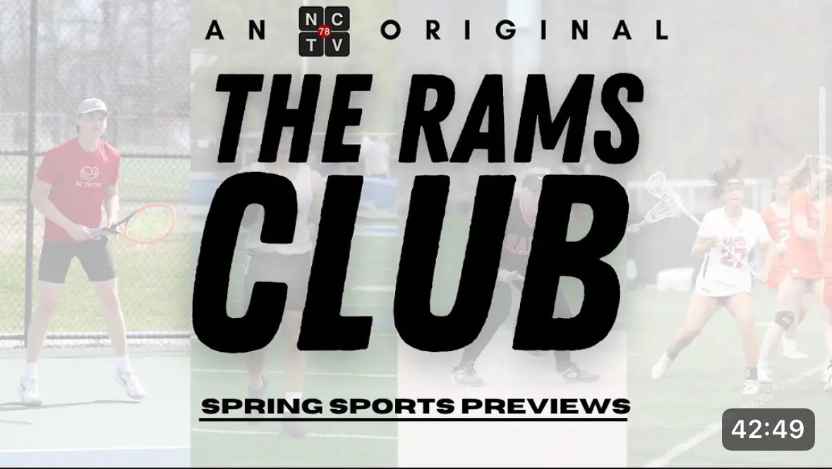 Excited to announce the release of the biggest project i’ve worked on. An in depth preview of all 10 Rams spring sports was just released on with Player/Coach interviews and footage of teams preparing for action this spring! Check it out <a href="/NCTV78/">NCTV 78</a>  on Youtube. <a href="/ncramsathletics/">NC Athletics</a>
