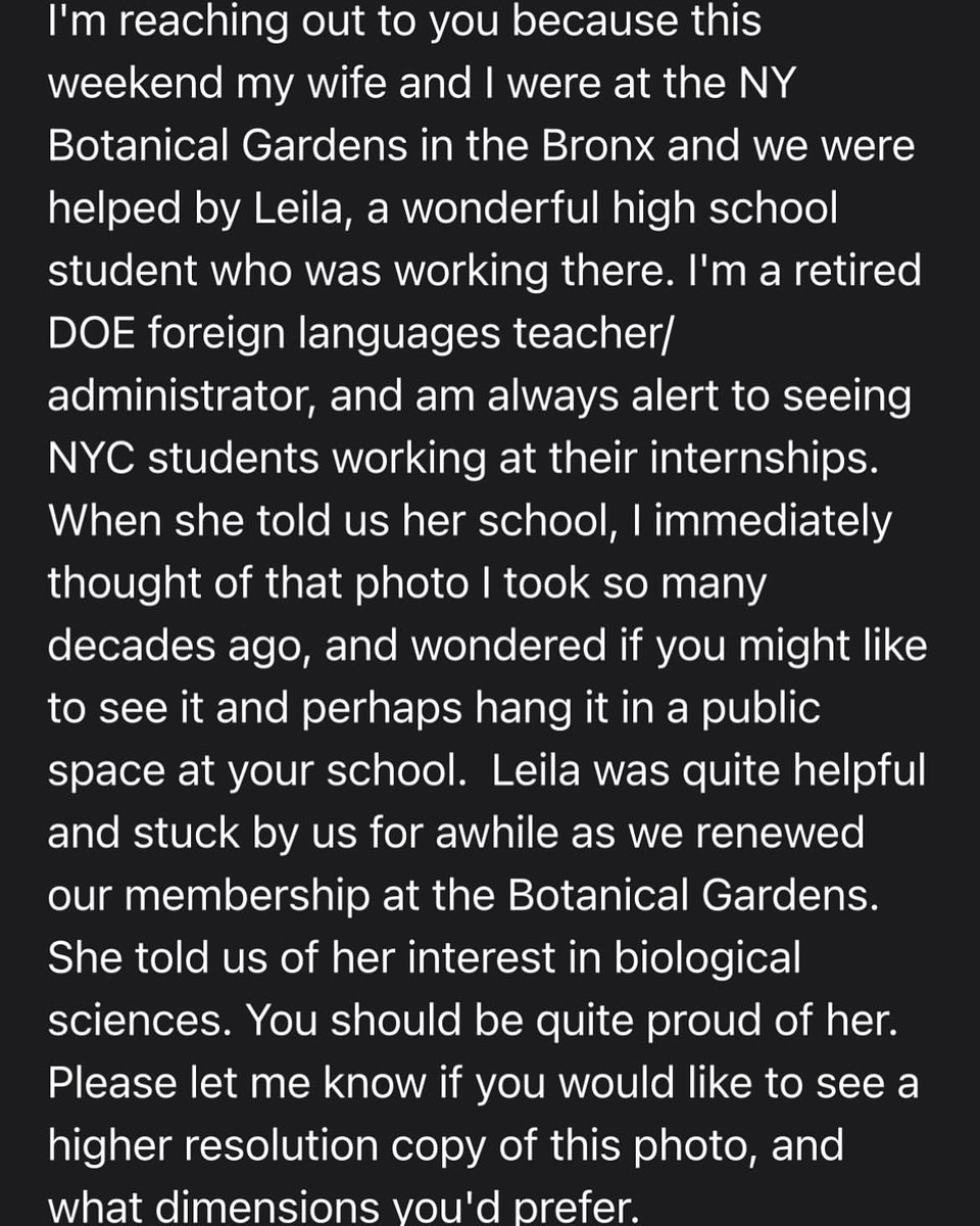 SuptCheng_CIOB's tweet image. Full-circle moment for @FannieLouHS senior Laila! While working at @nybg through Work, Learn &amp;amp; Grow, she met a couple who shared a rare 1968 photo of Mrs. Fannie Lou Hamer—connecting Laila’s present to powerful history. #FannieLouProud #LivingHistory #WorkLearnGrow @NYCSchools