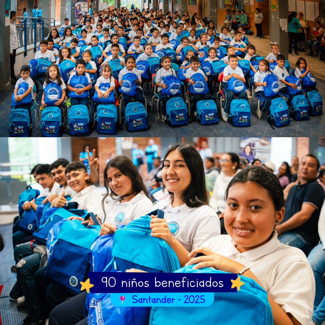 FIMLM's tweet photo. #MiNuevaFamilia 🇨🇴 | Los niños de #Chipatá • Santander, recibieron uniformes y kits escolares para fortalecer su proceso educativo. 🎒📘 

✨ Gracias a la labor de la Dra. @MLPiraquive y el apoyo de los patrocinadores de los niños.

Patrocina un niño⤵️
https://t.co/JO5Tle97kF https://t.co/qbPFczvdVS