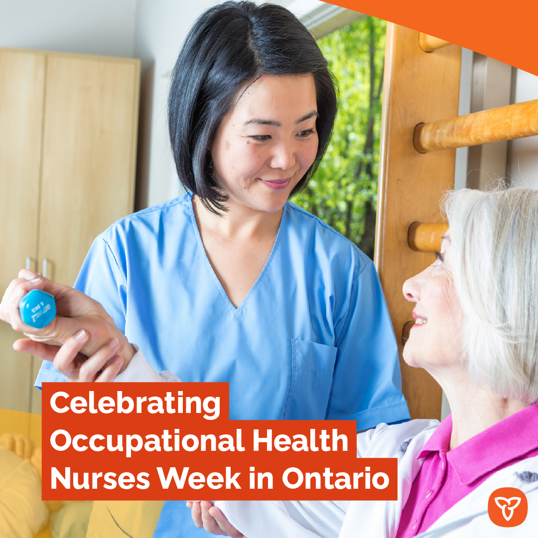 ONlongtermcare's tweet photo. This week we recognize Occupational Health Nurses for their continued commitment to our long-term care communities.
Join us this #OccupationalHealthNursesWeek in celebrating their commitment to quality care and safety in Ontario. https://t.co/sntRuJingt