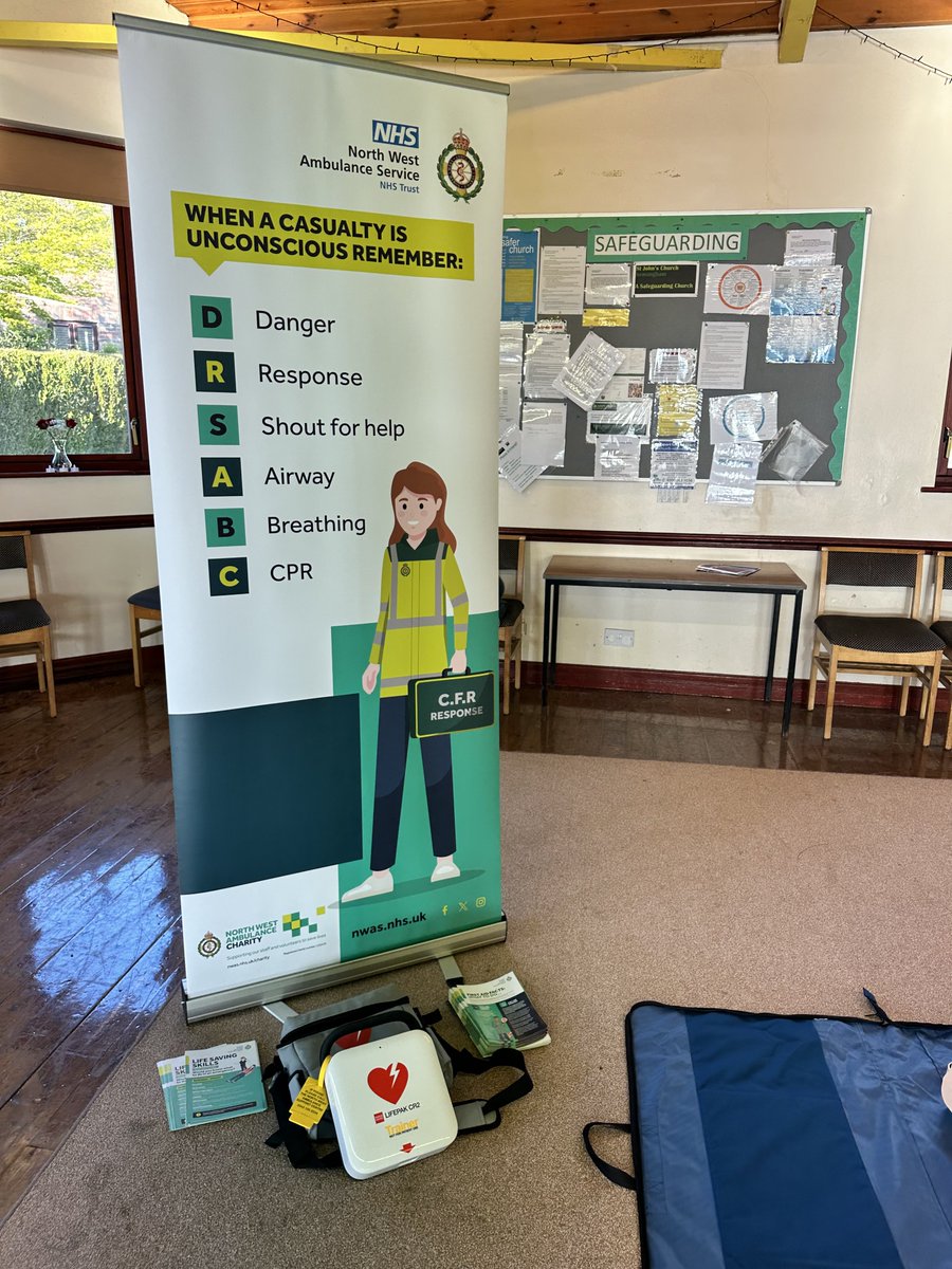 Lovely welcome by St John’s Church this evening for their CPR and Defibrillator awareness session. Lots of practise and questions at the end, which is always great 😊