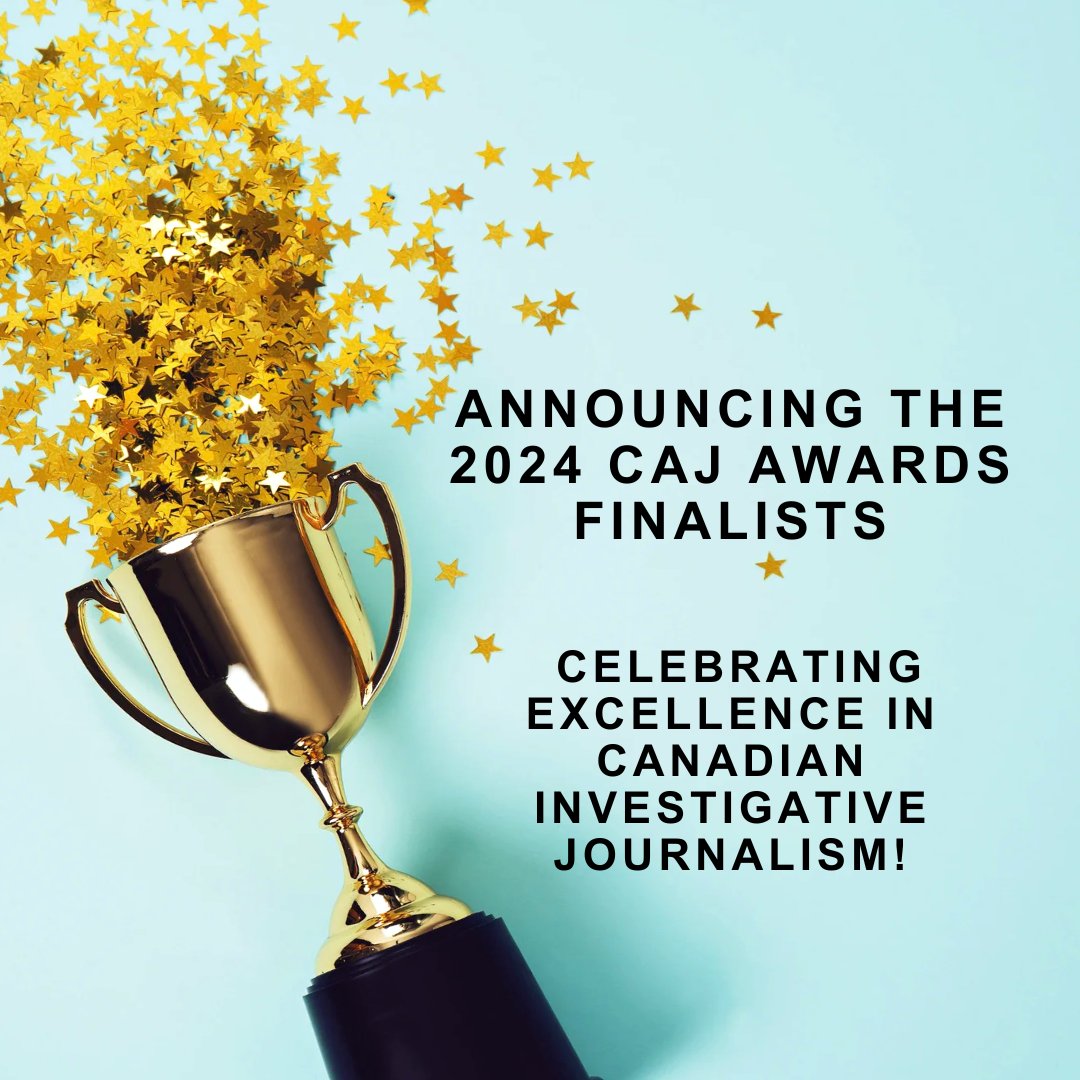 CABJ (@cabjmedia) on Twitter photo π° The <a href="/caj/">Canadian Association of Journalists</a> has announced the finalists for the 2024 CAJ Awards, honouring Canadaβs best investigative journalism.
π
Winners revealed May 31 at the #CAJ24 Gala in Calgary.
π tinyurl.com/3eda7cm3
#cdnmedia #journalism #CAJAwards π° The <a href="/caj/">Canadian Association of Journalists</a> has announced the finalists for the 2024 CAJ Awards, honouring Canadaβs best investigative journalism.
π
Winners revealed May 31 at the #CAJ24 Gala in Calgary.
π tinyurl.com/3eda7cm3
#cdnmedia #journalism #CAJAwards
