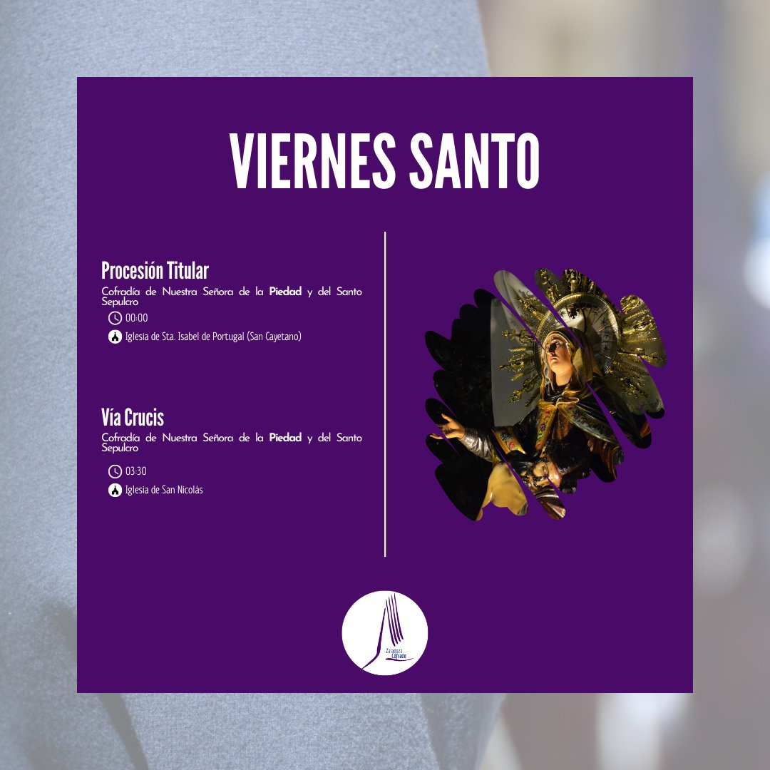 [Semana Santa 2025] Pocas horas para que La Piedad esté en la calle. El Viernes Santo en Zaragoza comienza a media noche con la salida de la <a href="/lapiedad_zgz/">Cofradía de la Piedad Zaragoza</a> desde San Cayetano #SemanaSanta #SemanaSantaZgz #SemanaSanta25 #SemanaSanta2025 #ViernesSanto