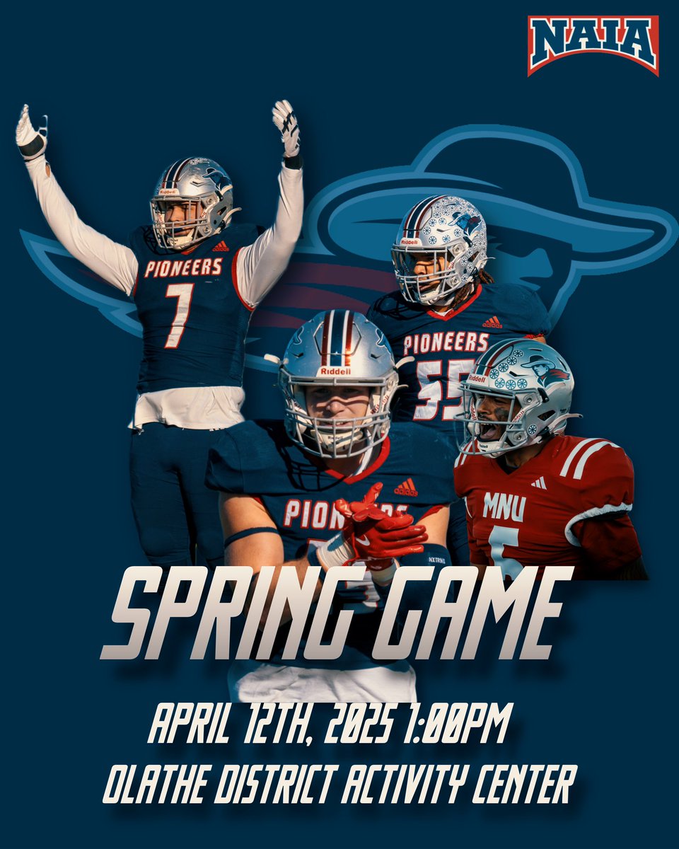 Come out to the spring game tomorrow and support the Pioneers! Admission is free and gates open at 1:00pm. We hope to see everyone there.
#seeyouintheNEERfuture!