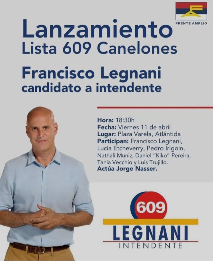 Preparando M@soller 609  rumbo  a Atlántida al lanzamiento  de la 609    Por un mejor Canelones vota Frente Amplio . Legnani  Intendente.