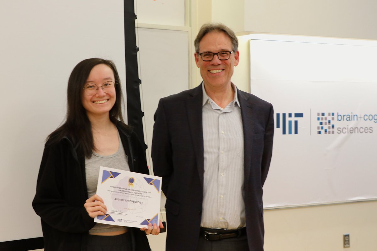 MIT Picower Institute (@mit_picower) on Twitter photo Congratulations to <a href="/aeffen_/">Audrey Effenberger</a> in the lab of Li-Huei Tsai on earning the <a href="/mitbrainandcog/">MIT Brain and Cognitive Sciences</a> Angus Macdonald Award For Excellence In Undergraduate Teaching! Michale Fee, department head, presented the award. Photo by Jarrett Bencks. Congratulations to <a href="/aeffen_/">Audrey Effenberger</a> in the lab of Li-Huei Tsai on earning the <a href="/mitbrainandcog/">MIT Brain and Cognitive Sciences</a> Angus Macdonald Award For Excellence In Undergraduate Teaching! Michale Fee, department head, presented the award. Photo by Jarrett Bencks.