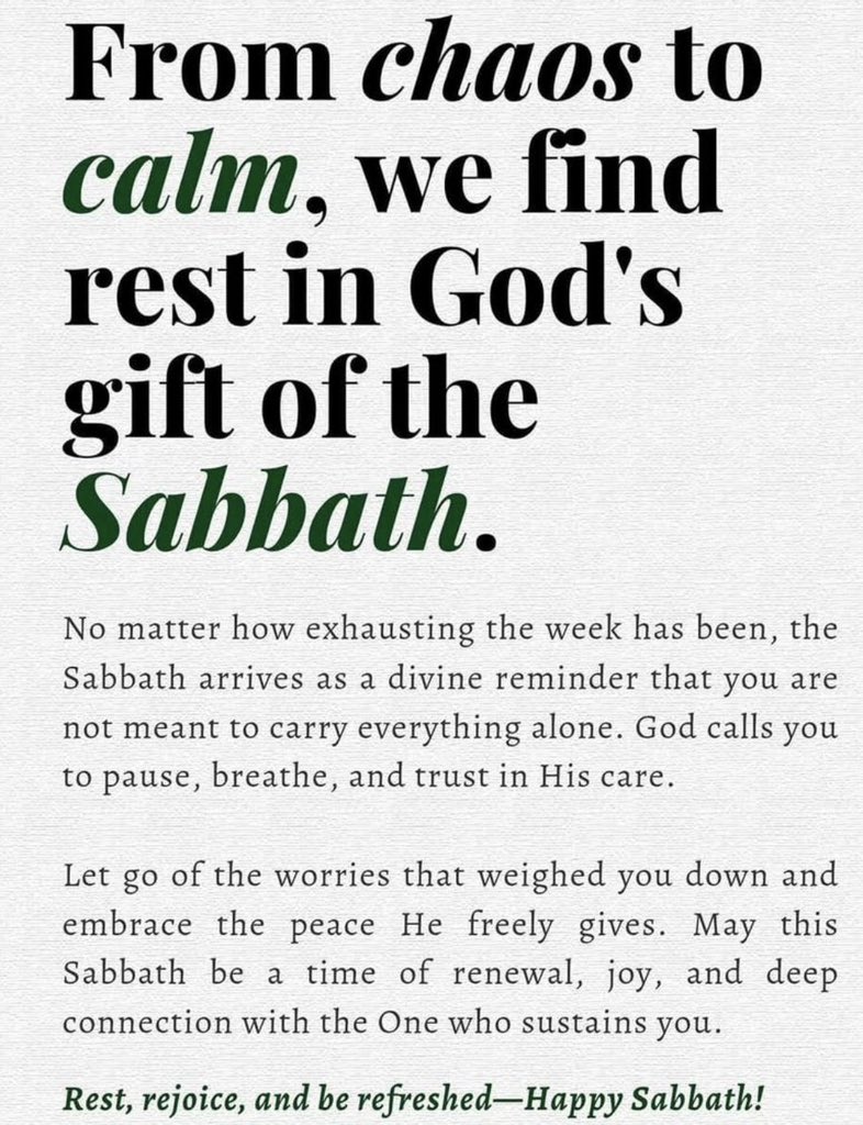 Blessed Sabbath to my Adventist Family..