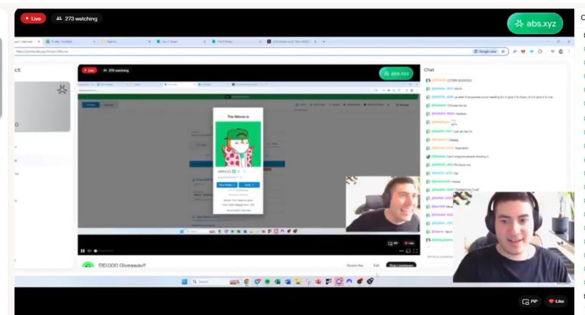 Had 300+ viewers on Abstract stream today.

Gave away $11,000 - LIVE

You show up - you win thousands.