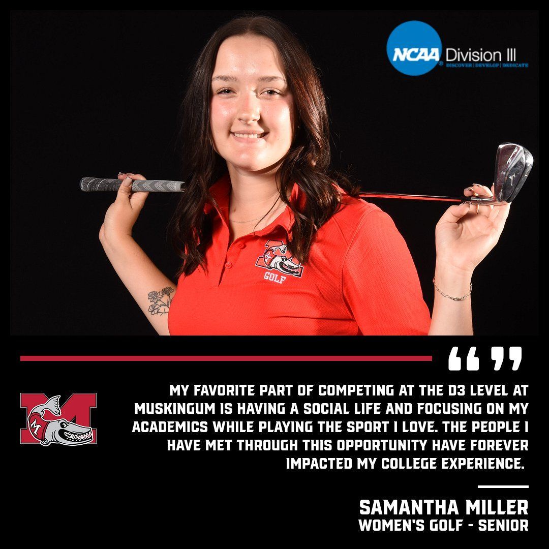 Muskingum Athletics (@fightingmuskies) on Twitter photo Hear it from the Muskies! 🐟 Muskingum student-athletes share what it means to be a D3 student-athlete. #D3Week #MuskiePride <a href="/OHAthleticConf/">Ohio Athletic Conference</a> <a href="/NCAADIII/">NCAA Division III</a> <a href="/AVCSCORES/">AVC Sports</a>
<a href="/brandonhannahs/">Brandon Hannahs</a> <a href="/WHIZscores/">WHIZ Sports</a> <a href="/DresdenBuzz/">dresdenbuzz</a> <a href="/MUSKIESAAC/">Muskingum SAAC</a> <a href="/MuskingumUnivSB/">Muskingum Softball</a> <a href="/MuskingumHoops/">Muskingum Men’s Basketball</a> <a href="/MuskingumGolf/">Muskingum Golf</a> <a href="/MU_RunJumpThrow/">MuskieXC/TF</a> Hear it from the Muskies! 🐟 Muskingum student-athletes share what it means to be a D3 student-athlete. #D3Week #MuskiePride <a href="/OHAthleticConf/">Ohio Athletic Conference</a> <a href="/NCAADIII/">NCAA Division III</a> <a href="/AVCSCORES/">AVC Sports</a>
<a href="/brandonhannahs/">Brandon Hannahs</a> <a href="/WHIZscores/">WHIZ Sports</a> <a href="/DresdenBuzz/">dresdenbuzz</a> <a href="/MUSKIESAAC/">Muskingum SAAC</a> <a href="/MuskingumUnivSB/">Muskingum Softball</a> <a href="/MuskingumHoops/">Muskingum Men’s Basketball</a> <a href="/MuskingumGolf/">Muskingum Golf</a> <a href="/MU_RunJumpThrow/">MuskieXC/TF</a>