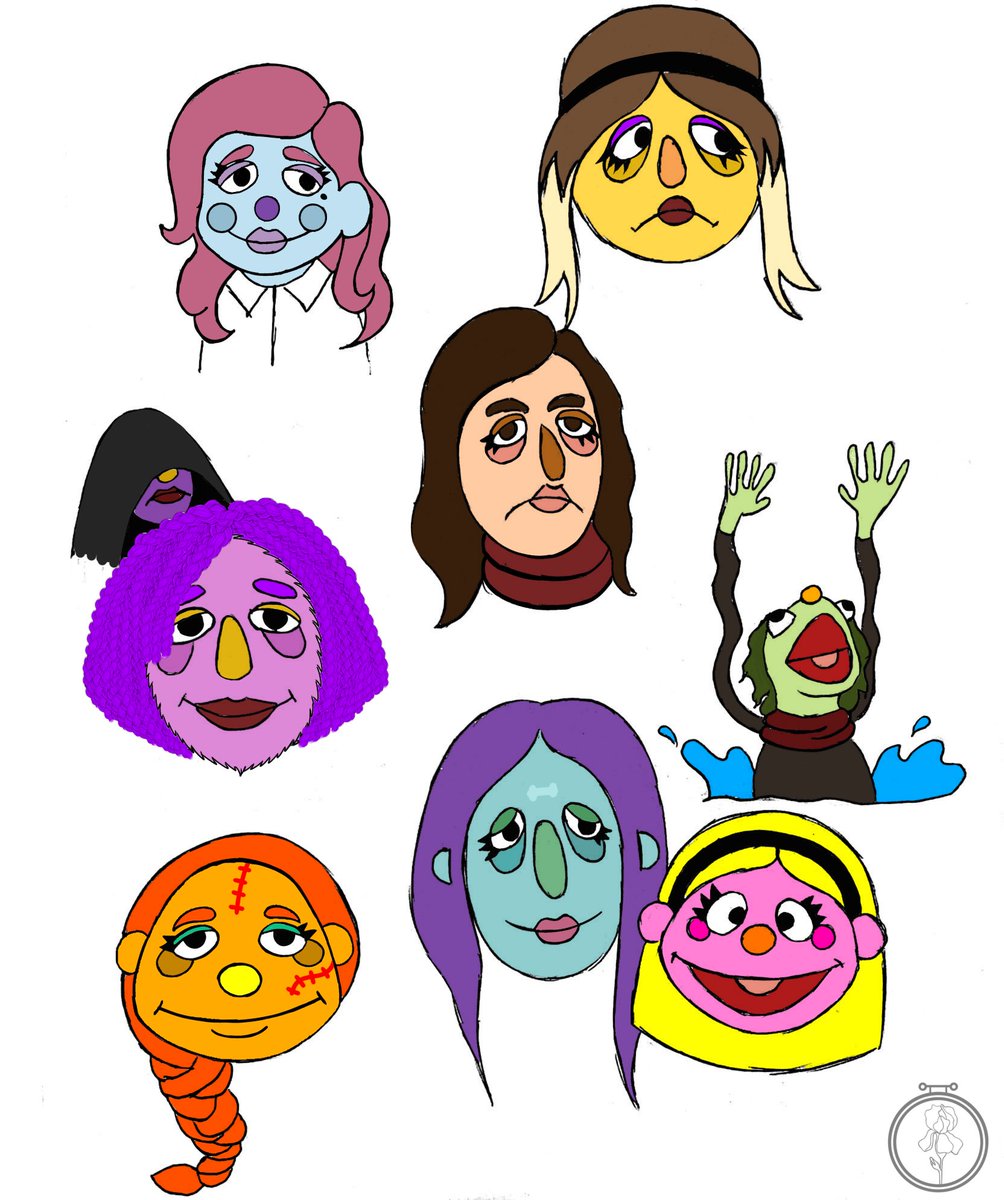 TatumTiff's tweet photo. In honor of the season 3 finale, here are the Yellowjackets characters I drew as Muppets. #Yellowjackets #yellowjackets #yellowjacketsfanart #yjfanart https://t.co/CtBBJXA4d2