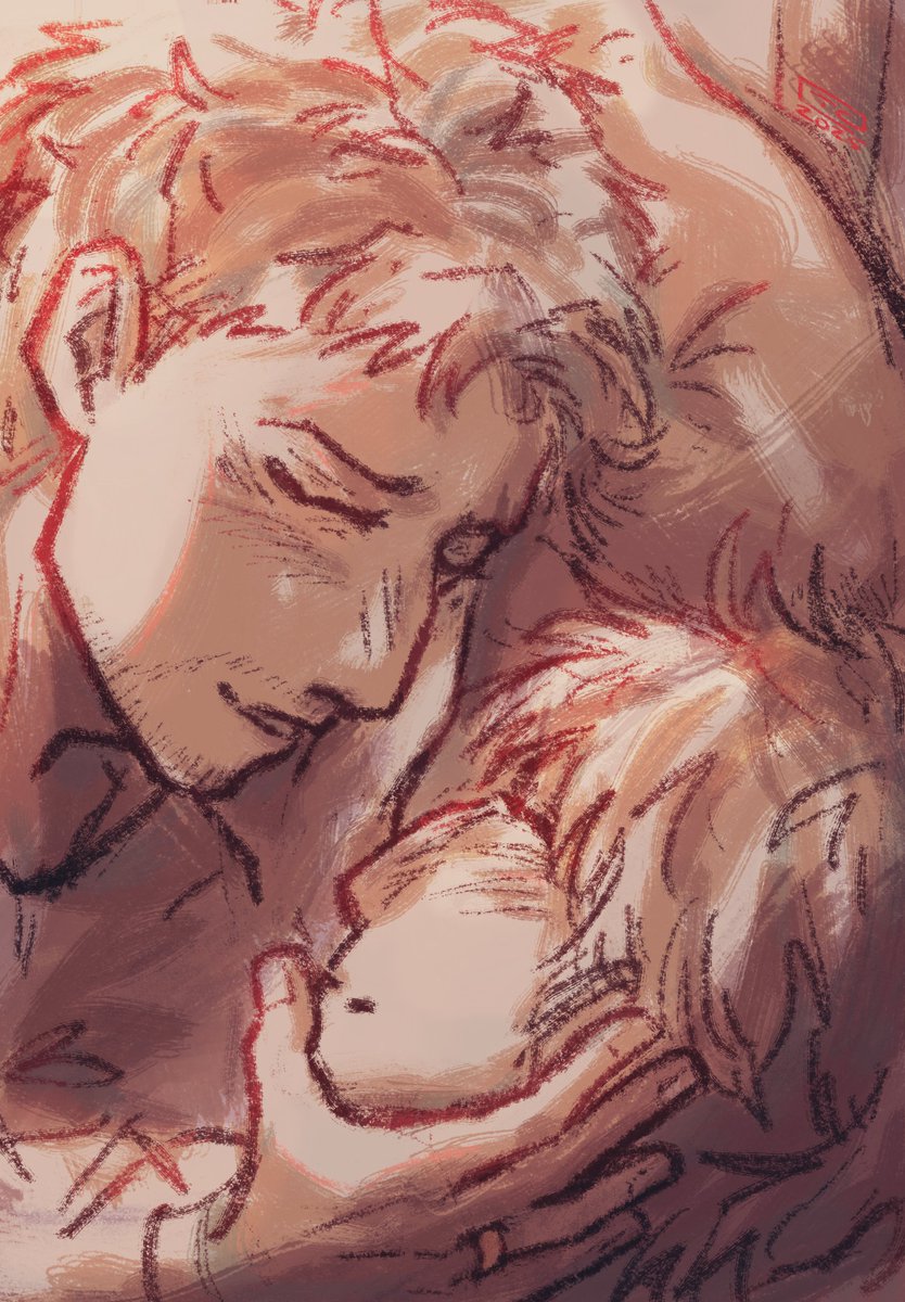 day 7: lazy mornings 🌻💕
(a quiet sunrise outside the window <3) 

#ReibertKissyWeek2025