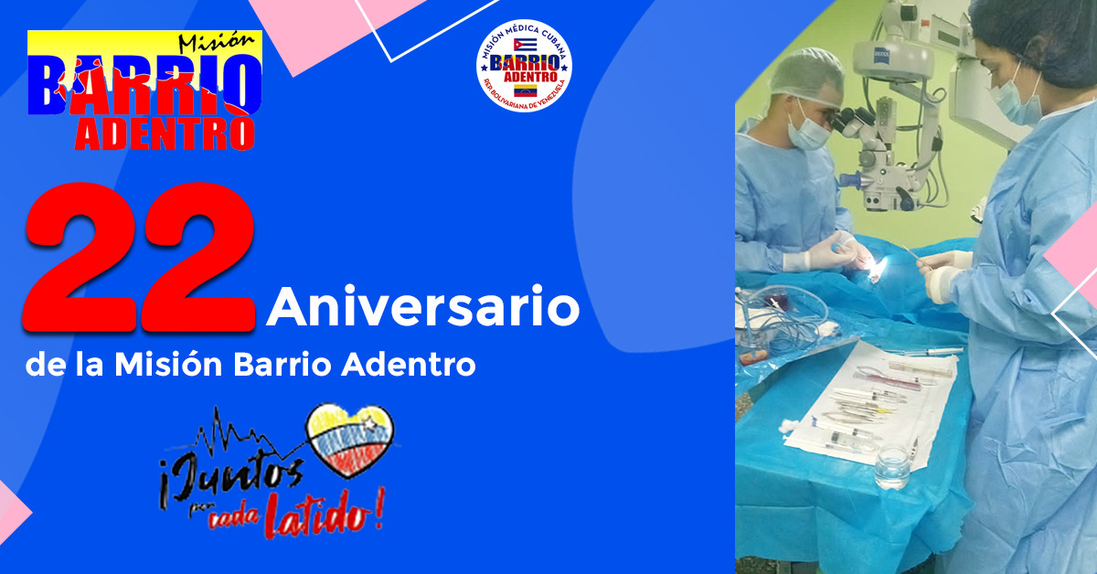 · Los médicos cubanos seguimos el legado de nuestro Comandante en Jefe, llevar salud a los más oscuros rincones del mundo. Llevamos la vida y la esperanza a los más necesitados. ¡¡Somos solidarios, somos humanos!! #AniversarioXXIIBarrioAdentro #JuntosPorCadaLatido #CubaCoopera