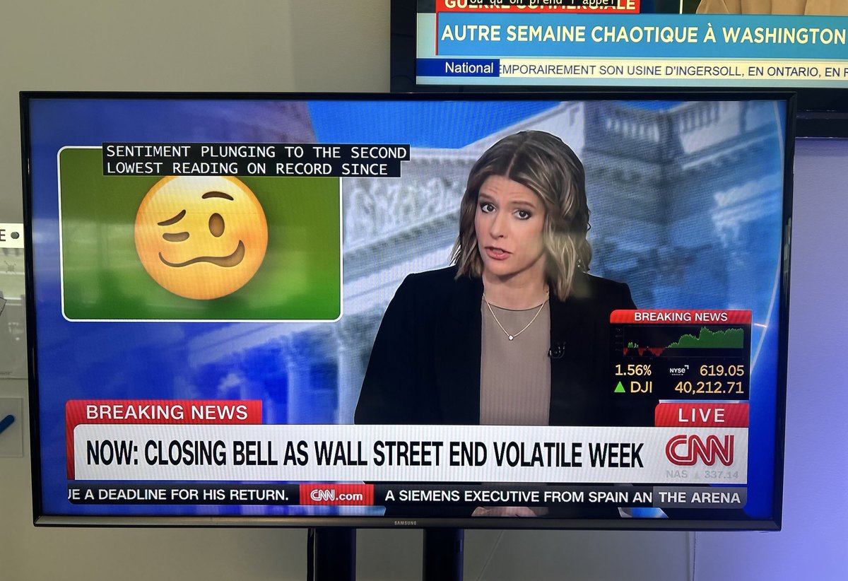 CNN a trouvé le bon emoji pour résumer la semaine sur les marchés…

#potus #markets
