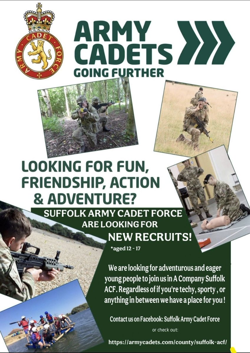 I have been asked to share this. Which is a pleasure. Really would appreciate a RT if possible. Cadets are a great thing for youngsters to get involved in. Speaking from experience 🙂