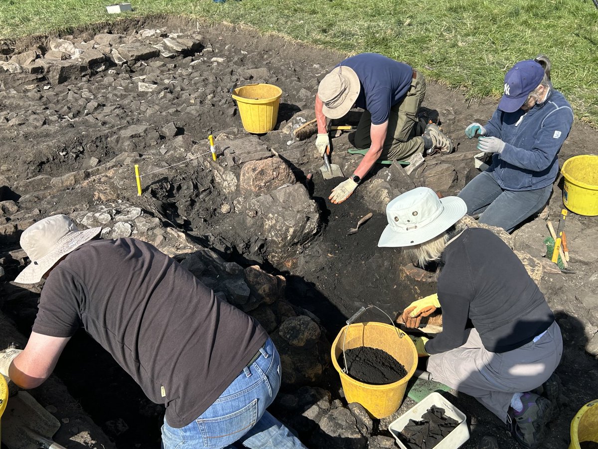 You know when you are on a Roman pottery kiln when you have to sort the pottery from your first context like this!!