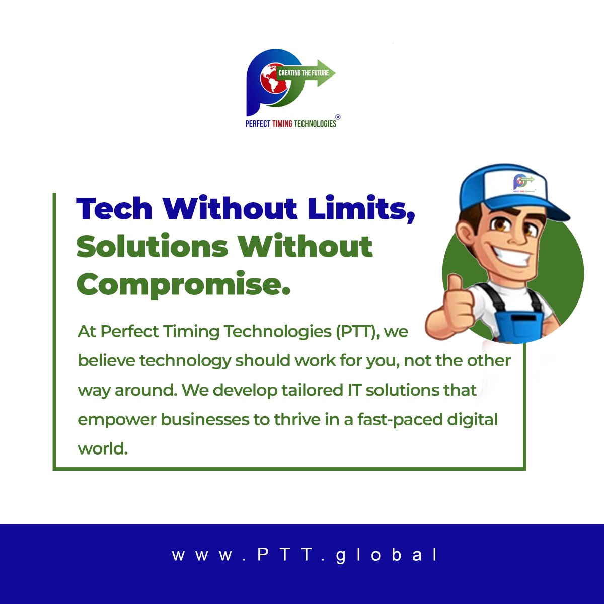 pttglobal's tweet image. Empowering progress through precision-driven technology.
#PerfectTimingTechnologies #InnovationWithPurpose #PrecisionTech #FutureReady #SmartSolutions